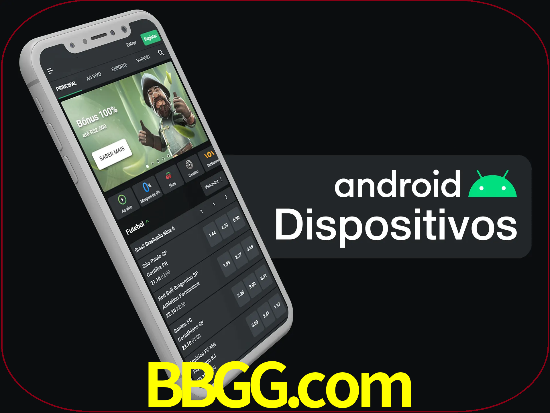 O aplicativo suporta a maioria de todos os dispositivos Android.