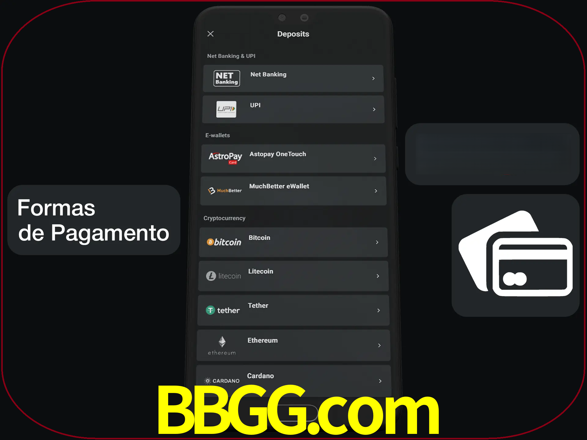 Escolha a forma de pagamento de sua preferência.